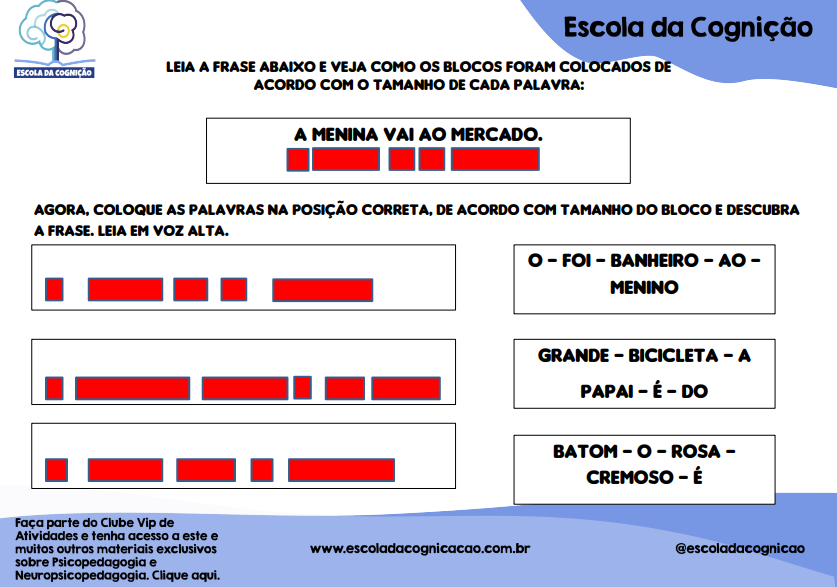 Atividade Verbo-Visual Psicopedagogia